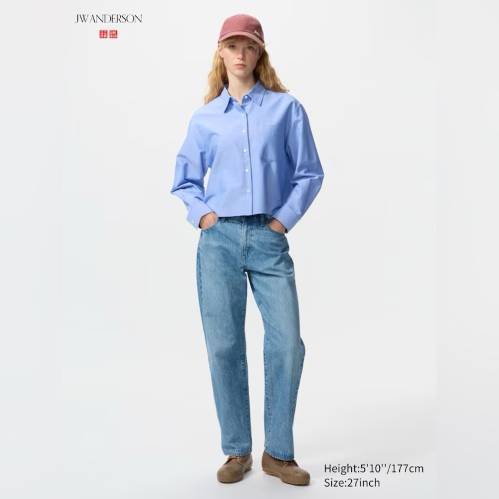JW Anderson Uniqlo Straight Jeans, Blue 30 x 31